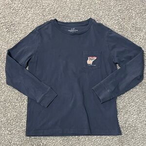 Vineyard Vines Kids Navy Long Sleeve Tee